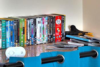 DVDs, Stereo, radio, books
